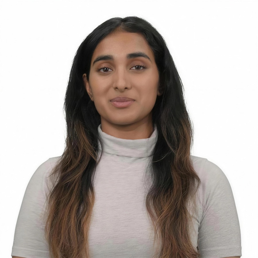 Sia from SpeakX listening during an English speaking practice session built for Indian learners of spoken English